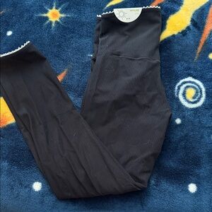 Aerie  Black Ribbed Leggings